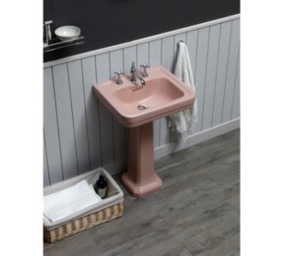 ALBANO lavabo 50 cm + colonna finitura morganite