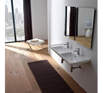 ML 120x40 lavabo da incasso o sospeso