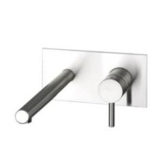 DMB Miscelatore lavabo incasso orizzontale inox 316L bocca cm. 24 finitura pvd oro