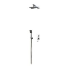SHARK set doccia incasso con deviatore, soffione, presa acqua, doccetta e flessibile inox cromo