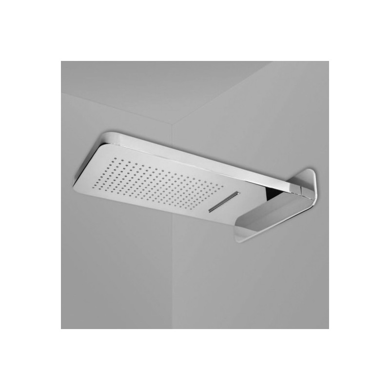 FRANCIA 206 Soffione mensola a pioggia+cascata 550x280xh32 in acciaio inox finitura satinato