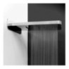 FRANCIA 206 Soffione mensola a pioggia+cascata 550x280xh32 in acciaio inox finitura super mirror