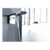 TESEO Soffione a muro 555x300 3 getti in acciaio inox