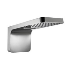 TESEO Soffione a muro 555x300 3 getti in acciaio inox