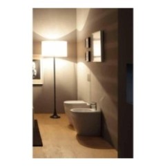 YOUNG vaso + bidet a terra finitura bianco lucido