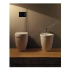 YOUNG vaso + bidet a terra finitura bianco lucido
