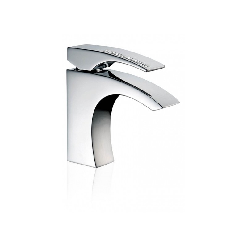 CRYSTAL Monocomando lavabo con scarico automatico finitura dorato