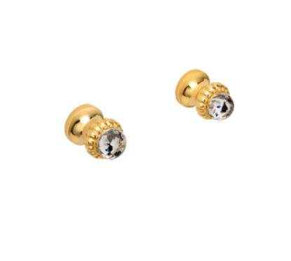 CRYSTAL Coppia rubinetti incasso doccia maniglia swarovski finitura oro lucido