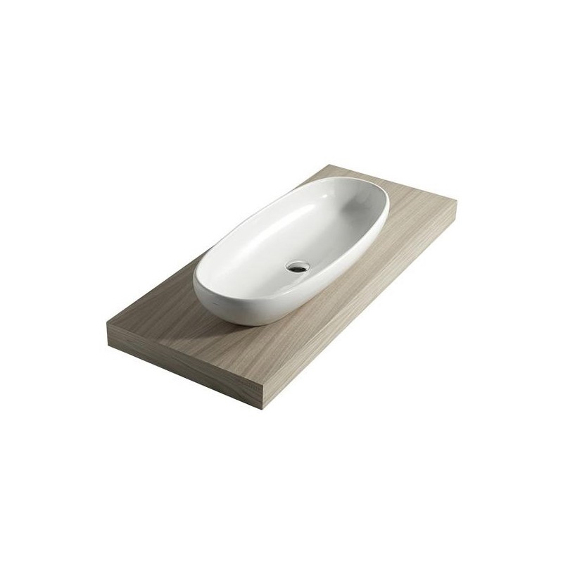 EL 1.2 lavabo cm 87 ciotola ovale da appoggio finitura ardesia