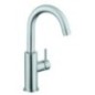 DYLAN Miscelatore lavabo inox 316L, leva laterale, bocca girevole finitura pvd rame