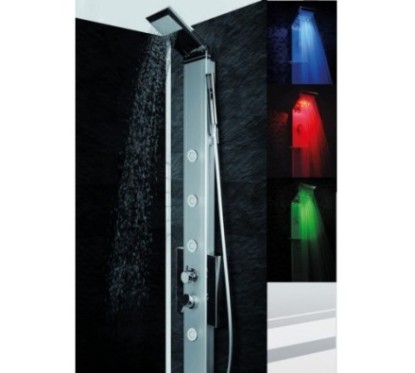 EVO 185 pannello doccia CROMOTERAPIA termostatico h.185 finitura satinato