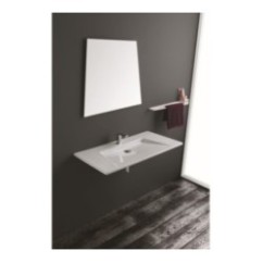 CRYSTAL Lavabo sospeso 100 monoforo o tre fori