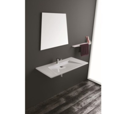 CRYSTAL Lavabo sospeso 100 monoforo o tre fori