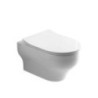 CLEAR Vaso sospeso Rimless bianco opaco con coprivaso slim caduta rallentata bianco opaco