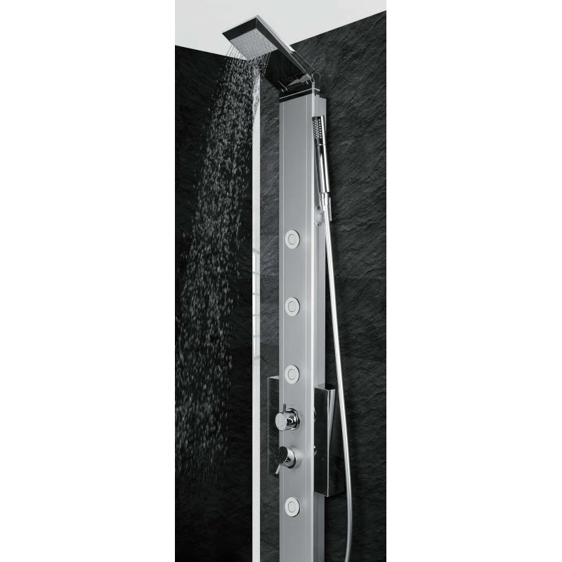 EVO 185 pannello doccia CROMOTERAPIA monocomando h.185 finitura nero