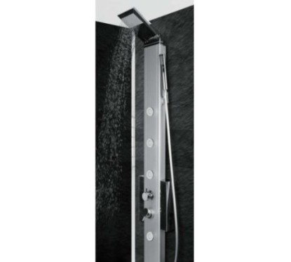 EVO 185 pannello doccia CROMOTERAPIA monocomando h.185 finitura nero