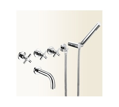 YUPPY Gruppo vasca ad incasso finitura nickel spazzolato