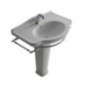ETHOS lavabo cm 75 monoforo + colonna finitura nero
