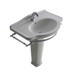 ETHOS lavabo cm 75 3 fori + colonna finitura nero