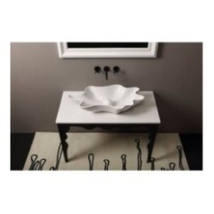 SHELL lavabo d'appoggio finitura bianco lucido