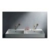MEG PRO Lavabo sospeso doppio bacino cm 121 x 46 finitura bianco mat