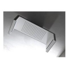 Soffione a controsoffitto 554x202 mm in acciaio inox lucido