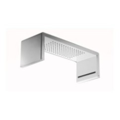Soffione a controsoffitto 554x202 mm in acciaio inox lucido