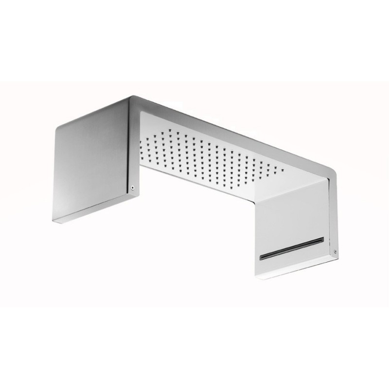 Soffione a controsoffitto 554x202 mm in acciaio inox lucido