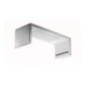 Soffione a controsoffitto 554x202 mm in acciaio inox lucido