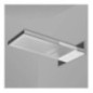 STRONG Soffione mensola a pioggia+cascata 550x280xh32 in acciaio inox finitura satinato