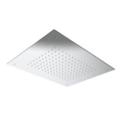 RAIN Soffione ad incasso rettangolare 500x400 getto pioggia in acciaio inox finitura nero