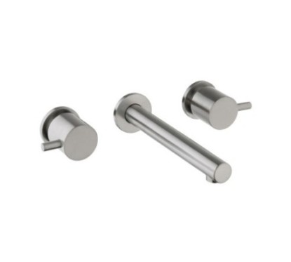 DMB Incasso lavabo 3 fori inox 316L bocca cm.24 finitura pvd nero