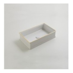 CHARME lavabo d'appoggio finitura filo oro