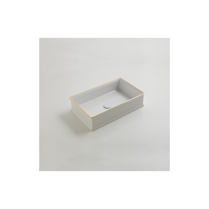 CHARME lavabo d'appoggio finitura filo oro