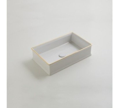 CHARME lavabo d'appoggio finitura filo oro