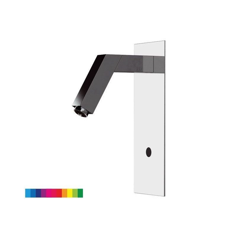 SENSOR rubinetto lavabo ad incasso a sensore e led finitura cromo