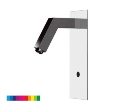 SENSOR rubinetto lavabo ad incasso a sensore e led finitura cromo