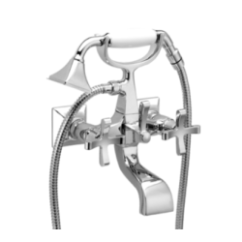 CHIC7CENTO Gruppo vasca con duplex e flessibile doppia aggraffatura finitura cromo