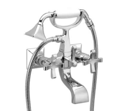 CHIC7CENTO Gruppo vasca con duplex e flessibile doppia aggraffatura finitura cromo