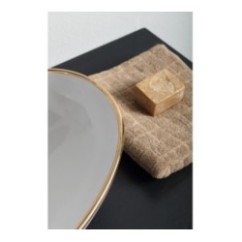 VESSEL lavabo d'appoggio finitura filo oro