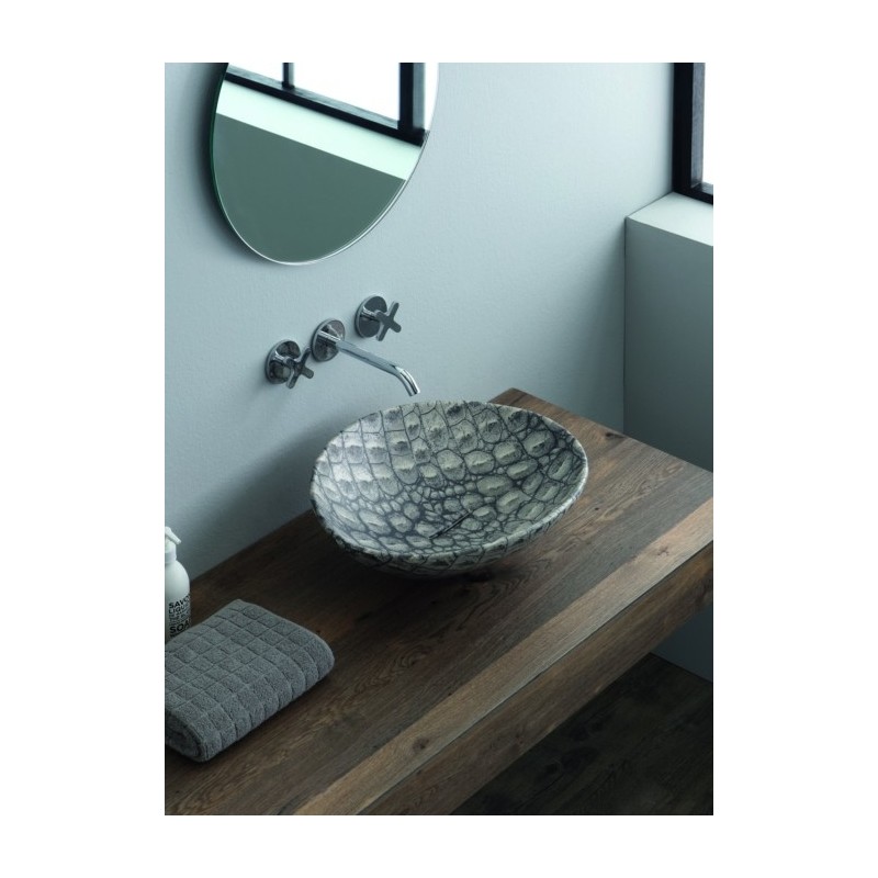 AFYA lavabo d'appoggio finitura caimano