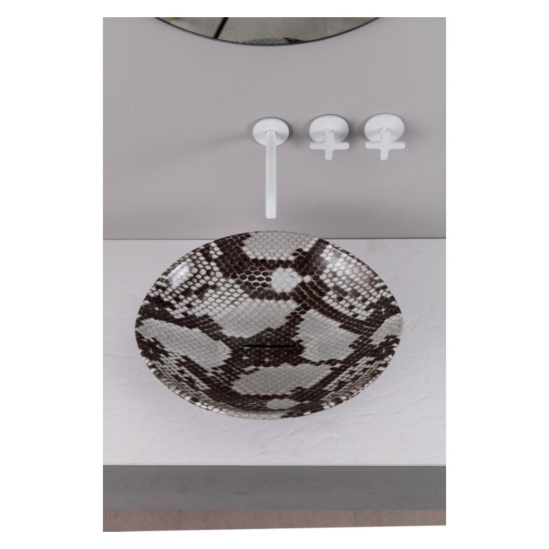 AFYA lavabo d'appoggio finitura cobra