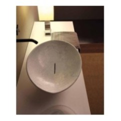 AFYA lavabo d'appoggio finitura pitone bianco