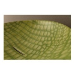 AFYA lavabo d'appoggio finitura pelle verde affondante