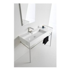 TEOREMA 2.0 120 SHELF DX lavabo da appoggio o sospeso