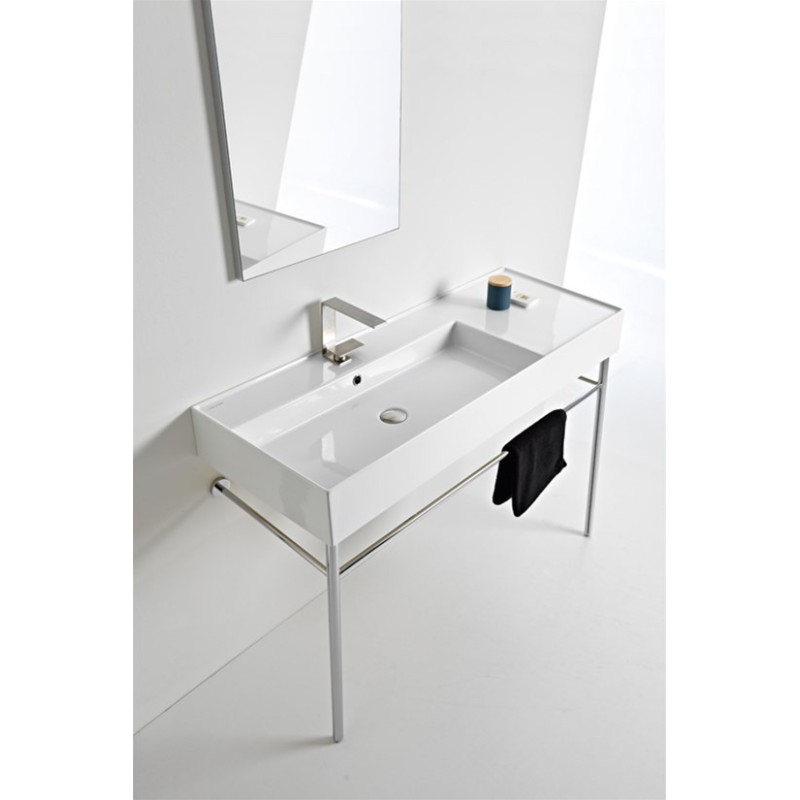TEOREMA 2.0 120 SHELF DX lavabo da appoggio o sospeso