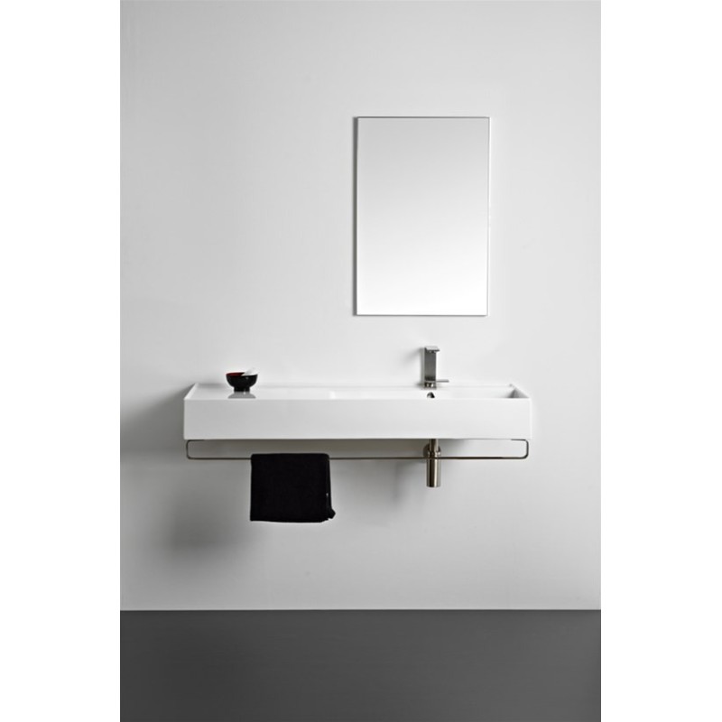 TEOREMA 2.0 120 SHELF SX lavabo da appoggio o sospeso