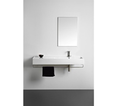 TEOREMA 2.0 120 SHELF SX lavabo da appoggio o sospeso