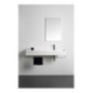 TEOREMA 2.0 120 SHELF SX lavabo da appoggio o sospeso