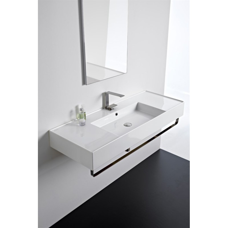 TEOREMA 2.0 120 DOUBLE SHELF lavabo da appoggio o sospeso